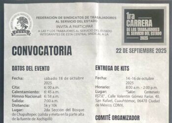 Lanzan Convocatoria Para la Primera Gran Carrera Atlética de los Trabajadores al Servicio del Estado