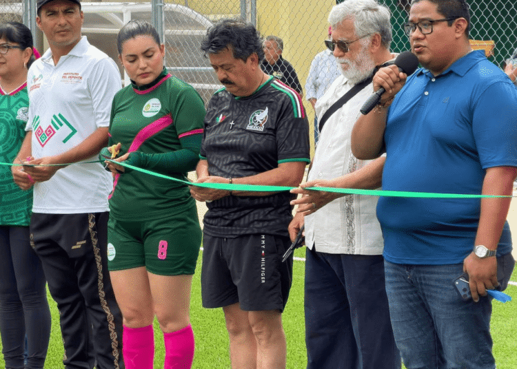 Inauguran la Cancha de Futbol 7 «Víctor Flores Morales», Gobierno de Tonalá y STFRM
